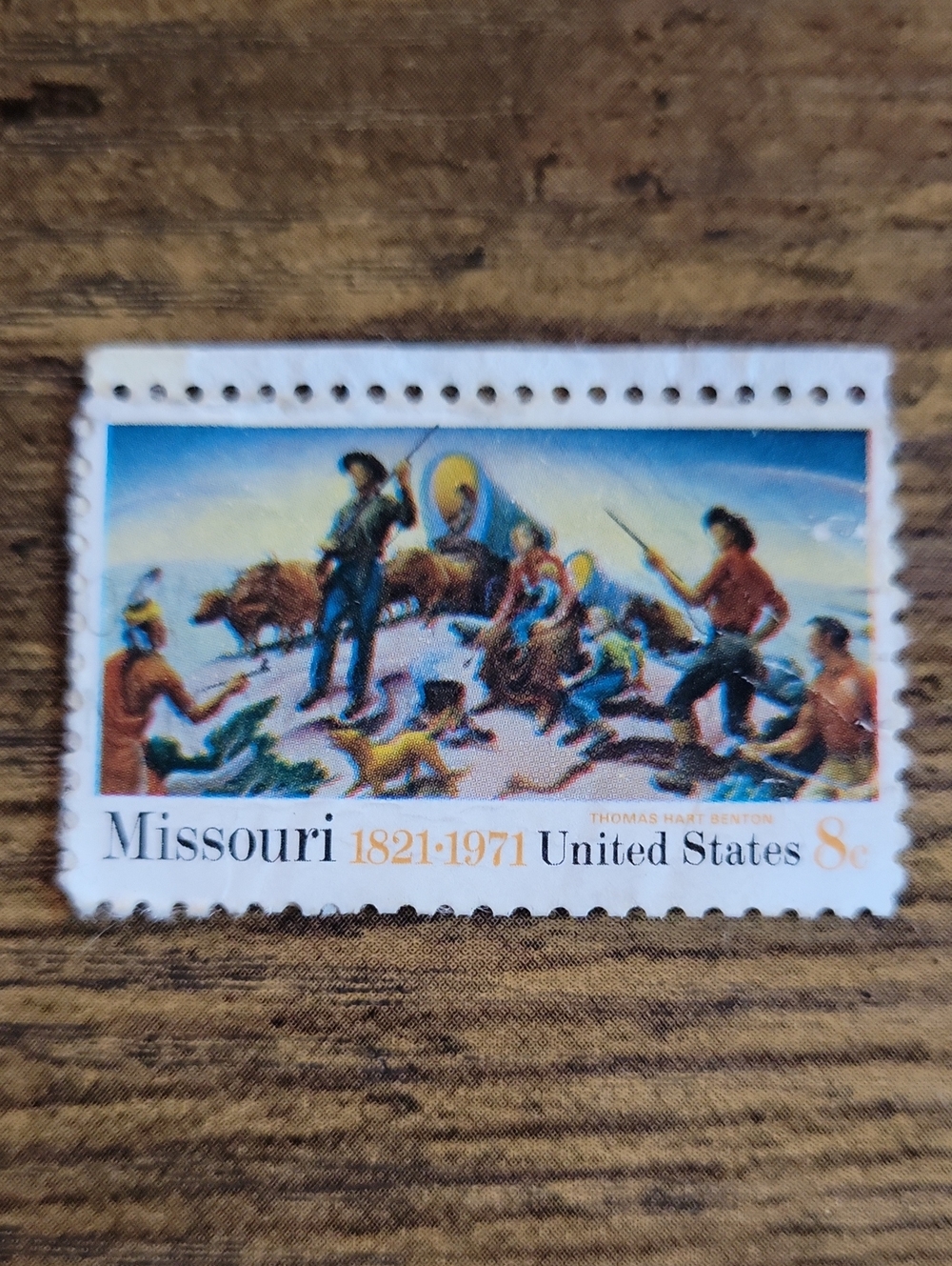 Missouri Commemorative Stamp Wall Accent - Blue & Multicolor